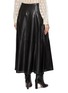 Back View - Click To Enlarge - ULLA JOHNSON - Aninda Leather Midi Skirt