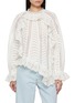 Main View - Click To Enlarge - ULLA JOHNSON - Marcella Asymmetrical Long Sleeve Cotton Blouse