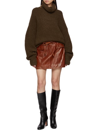 Figure View - Click To Enlarge - ULLA JOHNSON - Luna Leather Mini Skirt