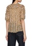Back View - Click To Enlarge - ULLA JOHNSON - Isolda Smocked Short Sleeve Silk Blouse