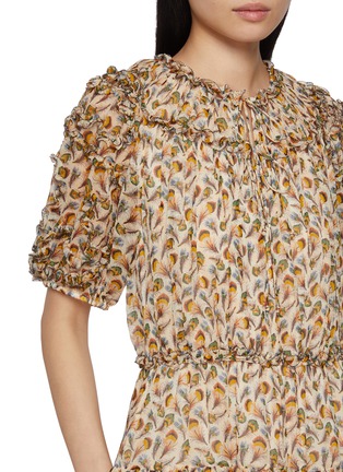  - ULLA JOHNSON - Nan Short Sleeve Silk Midi Dress