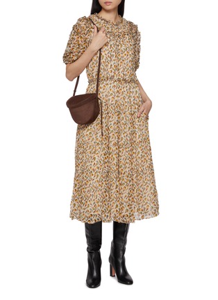 Figure View - Click To Enlarge - ULLA JOHNSON - Nan Short Sleeve Silk Midi Dress