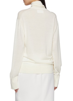 Back View - Click To Enlarge - ARMARIUM - Edna Turtleneck Wool Cashmere Top