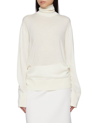 Main View - Click To Enlarge - ARMARIUM - Edna Turtleneck Wool Cashmere Top