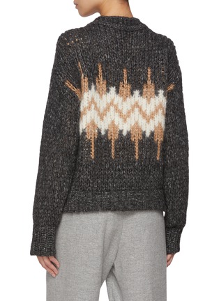 Back View - Click To Enlarge - PESERICO - Intarsia Pattern Knit Sweater