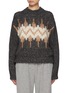 Main View - Click To Enlarge - PESERICO - Intarsia Pattern Knit Sweater