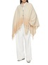 Figure View - Click To Enlarge - PESERICO - Fringed Zip Up Poncho