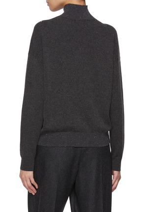 Back View - Click To Enlarge - PESERICO - Diamond Knit Turtleneck Sweater