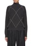 Main View - Click To Enlarge - PESERICO - Diamond Knit Turtleneck Sweater