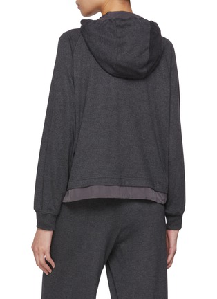 Back View - Click To Enlarge - PESERICO - Hooded Zip Up Windbreaker Jacket