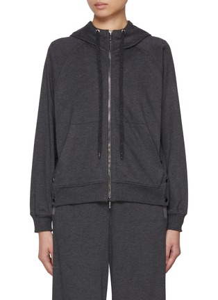 Main View - Click To Enlarge - PESERICO - Hooded Zip Up Windbreaker Jacket