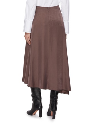 Back View - Click To Enlarge - PESERICO - Asymmetrical Midi Skirt