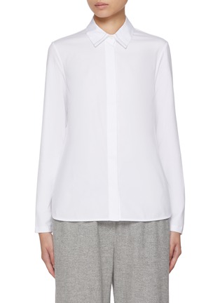 Main View - Click To Enlarge - PESERICO - Embellished Collar Shirt