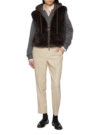 Figure View - Click To Enlarge - PESERICO - Elasticated Tapered Pants