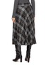 Back View - Click To Enlarge - PESERICO - Plaid Pleated Midi Skirt
