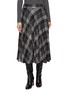 Main View - Click To Enlarge - PESERICO - Plaid Pleated Midi Skirt