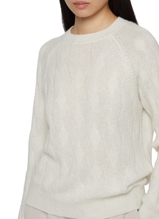  - PESERICO - Sequin Cable Knit Alpaca Wool Sweater