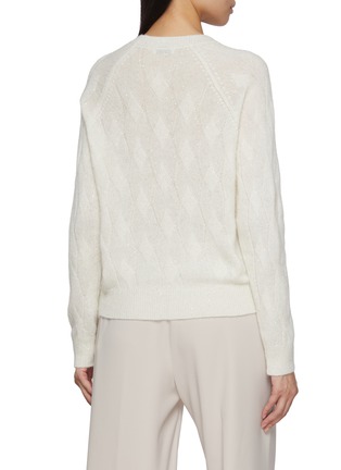 Back View - Click To Enlarge - PESERICO - Sequin Cable Knit Alpaca Wool Sweater