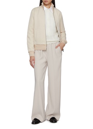 Figure View - Click To Enlarge - PESERICO - Sequin Cable Knit Alpaca Wool Sweater