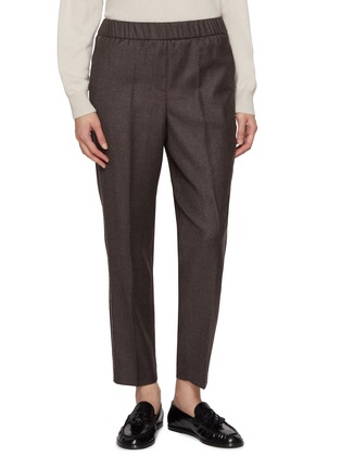 Main View - Click To Enlarge - PESERICO - Elasticated Waist Wool Blend Pants