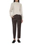 Figure View - Click To Enlarge - PESERICO - Elasticated Waist Wool Blend Pants