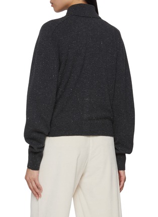 Back View - Click To Enlarge - PESERICO - Button Up Silk Wool Cashmere Blend Cardigan