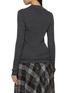 Back View - Click To Enlarge - PESERICO - Slim Fit Ribbed Wool Blend Knit Polo Top