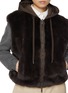  - PESERICO - Reversible Hooded Zip Up Fur Vest