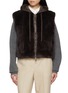 Main View - Click To Enlarge - PESERICO - Reversible Hooded Zip Up Fur Vest
