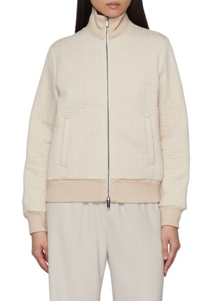 Main View - Click To Enlarge - PESERICO - Textured Wool Cashmere Blend Jacket
