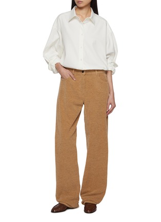 Figure View - Click To Enlarge - THE ROW - Luka Oversized Cotton Cashmere Shirt