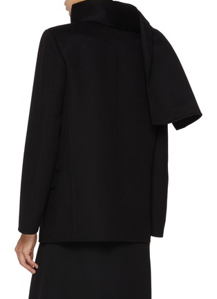 Back View - Click To Enlarge - THE ROW - Calitra Scarf Neck Cashmere Jacket