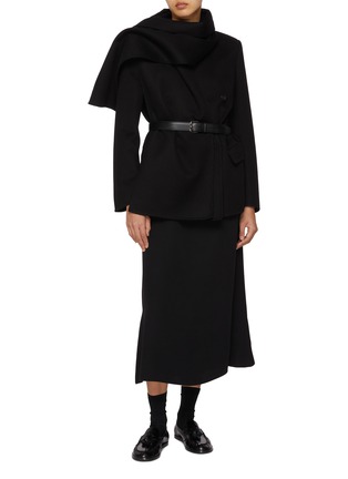 Figure View - Click To Enlarge - THE ROW - Calitra Scarf Neck Cashmere Jacket