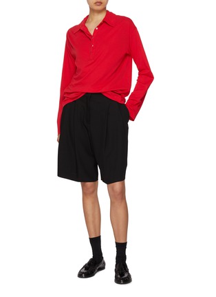 Figure View - Click To Enlarge - THE ROW - Vesperis Pleated Wool Shorts