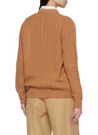 Back View - Click To Enlarge - THE ROW - Loneke Wool Knit Cardigan