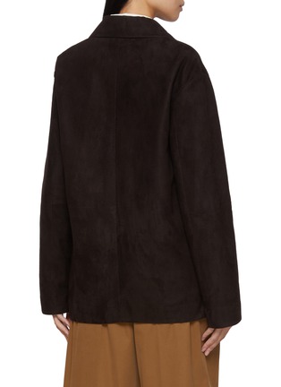 Back View - Click To Enlarge - THE ROW - Fabian Single Breasted Suede Blazer