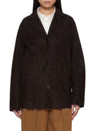 Main View - Click To Enlarge - THE ROW - Fabian Single Breasted Suede Blazer