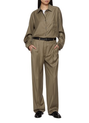 Figure View - Click To Enlarge - THE ROW - Sorina Pleated Wool Pants