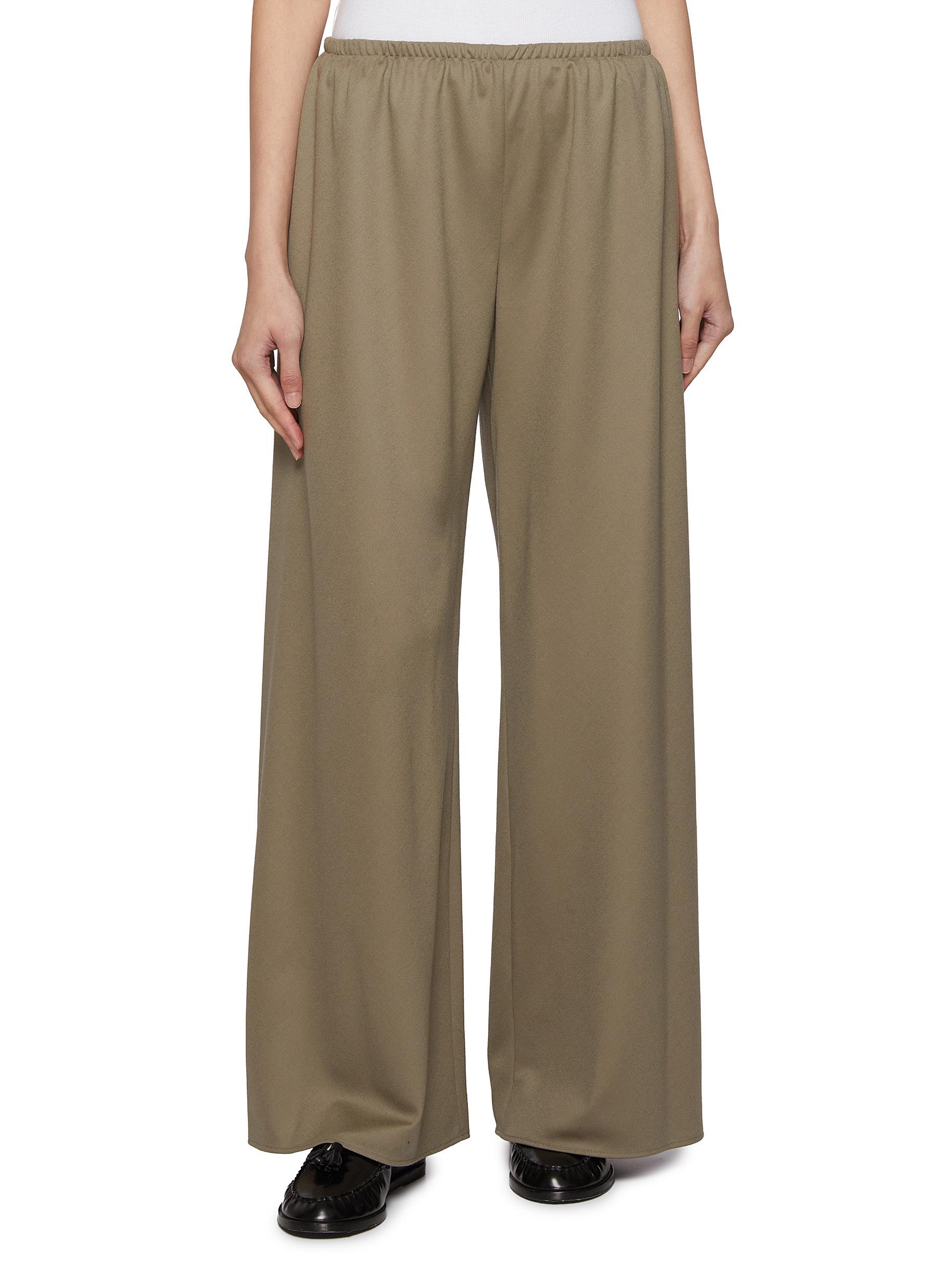 Pantalon The Row Lonan En Laine - Couleur Beige Foncé (brown) - Taille 6 - Neuf Avec étiquettes FWRD