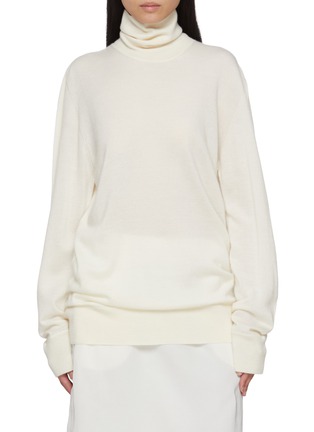 Main View - Click To Enlarge - THE ROW - Lizzy Cashmere Turtleneck Knit Top
