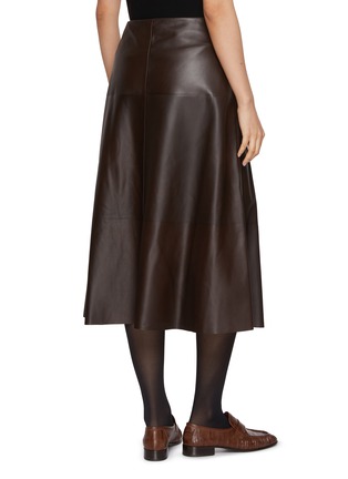 Back View - Click To Enlarge - THE ROW - Hedora Leather Midi Skirt
