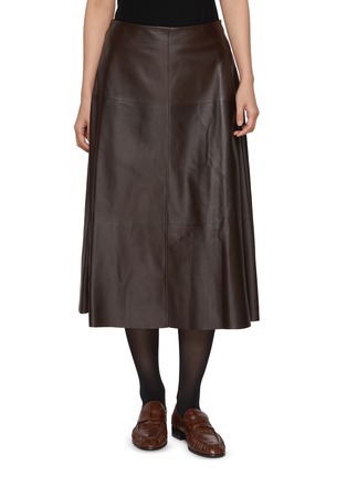 Main View - Click To Enlarge - THE ROW - Hedora Leather Midi Skirt