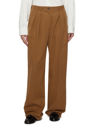 Main View - Click To Enlarge - THE ROW - Igor Double Pleated Cotton Cashmere Pants