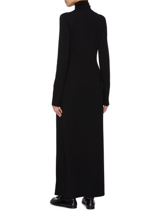 Back View - Click To Enlarge - THE ROW - Leoline Turtleneck Wool Dress