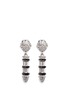 Main View - Click To Enlarge - KENNETH JAY LANE - Enamel bullet drop glass crystal clip earrings