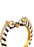 Detail View - Click To Enlarge - KENNETH JAY LANE - Enamel double zebra gold plated cuff
