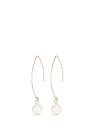 Main View - Click To Enlarge - KENNETH JAY LANE - Glass pearl drop gold plated hook earrings