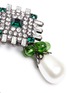 Detail View - Click To Enlarge - KENNETH JAY LANE - Glass crystal plate faux pearl drop clip earrings