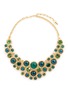 Main View - Click To Enlarge - KENNETH JAY LANE - Glass crystal cabochon gold plated necklace