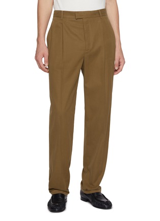Main View - Click To Enlarge - THE ROW - Belamy Single Pleat Cotton Cashmere Pants